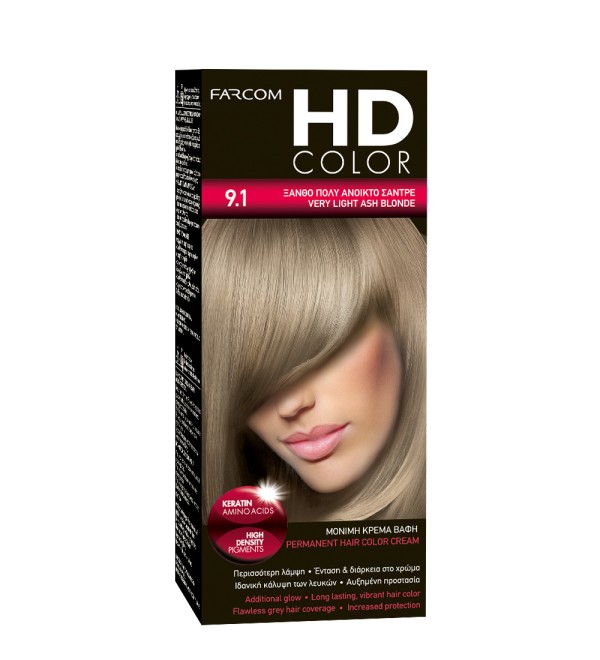 HD COLOR ΣΕΤ ΒΑΦΗΣ 60ML 9.1- ΞΑΝΘΟ ΠΟΛΥ ΑΝΟΙΚTO ΣΑΝΤΡΕ