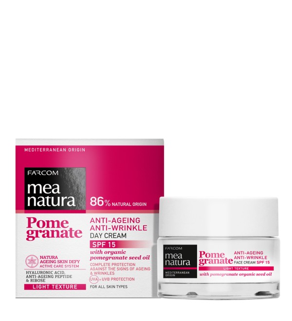 MEA NATURA POMEGRANATE ANTI-AGEING DAY CREAM SPF15 50ML