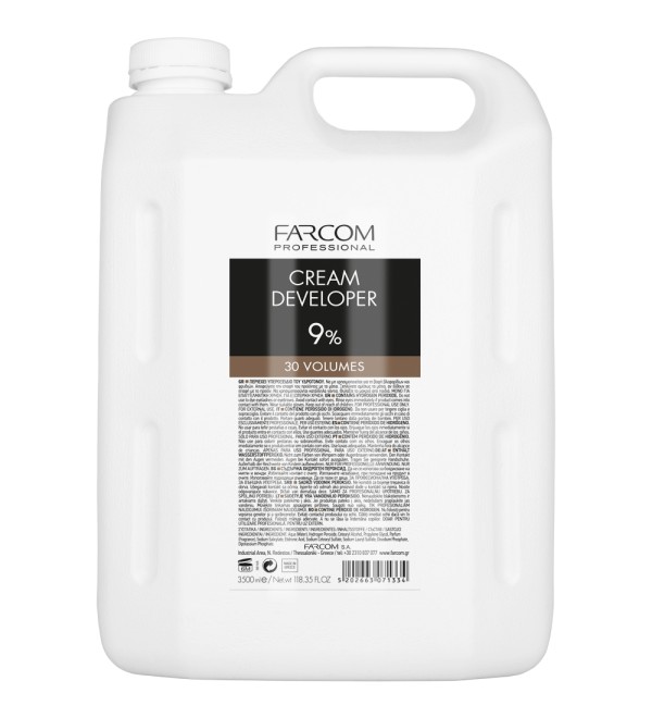 FARCOM PROFESSIONAL CREAM DEVELOPER 30 VOL (9%) 3500ML