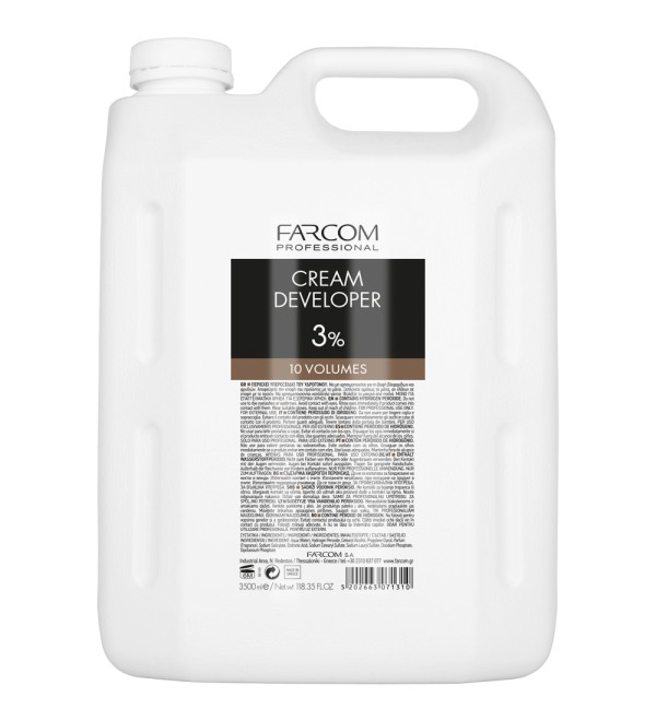FARCOM PROFESSIONAL CREAM DEVELOPER 10 VOL (3%) 3500ML