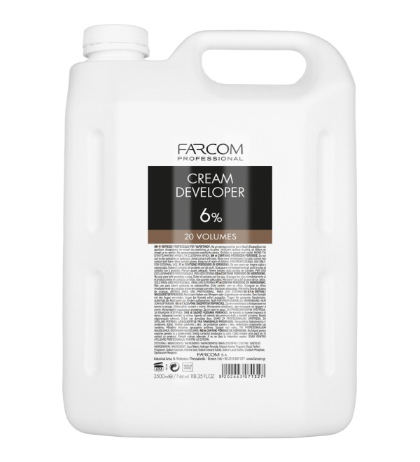 FARCOM PROFESSIONAL CREAM DEVELOPER 20 VOL (6%) 3500ML