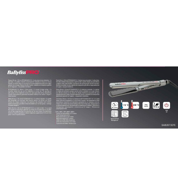 BABYLISS PRO 2073EPE EP TECH WET & DRY STRAIGHTENER