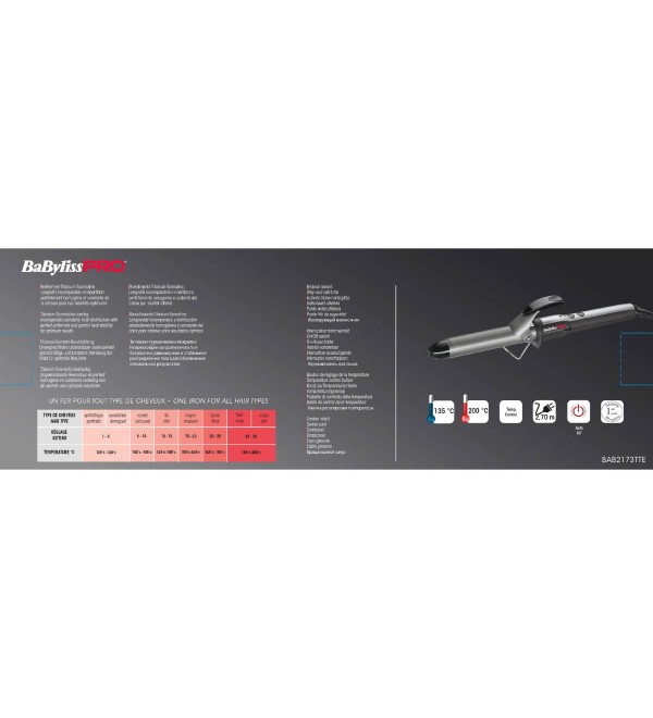 BABYLISS PRO BAB2173TTE TOURMALIN CURLING IRON 24mm