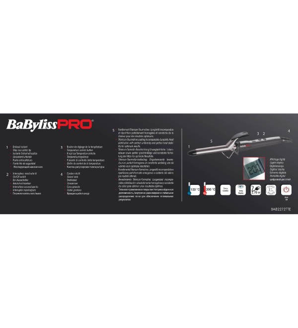 BABYLISS PRO BAB2272TTE DIGITAL TOURMALIN CURLING IRON 19mm