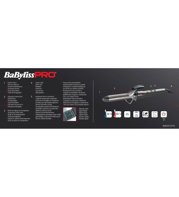 BABYLISS PRO BAB2273TTE DIGITAL TOURMALIN CURLING IRON 25mm