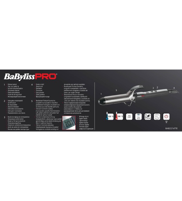 BABYLISS PRO BAB2274TTE DIGITAL TOURMALIN CURLING IRON 32mm