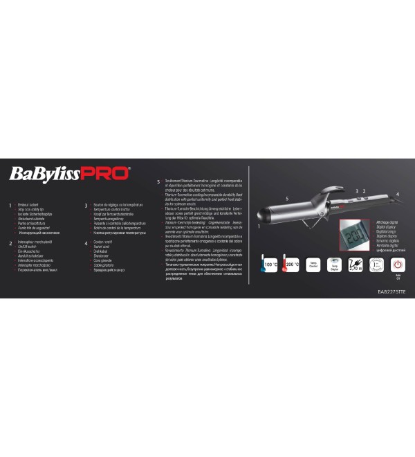 BABYLISS PRO BAB2275TTE DIGITAL TOURMALIN CURLING IRON 38mm