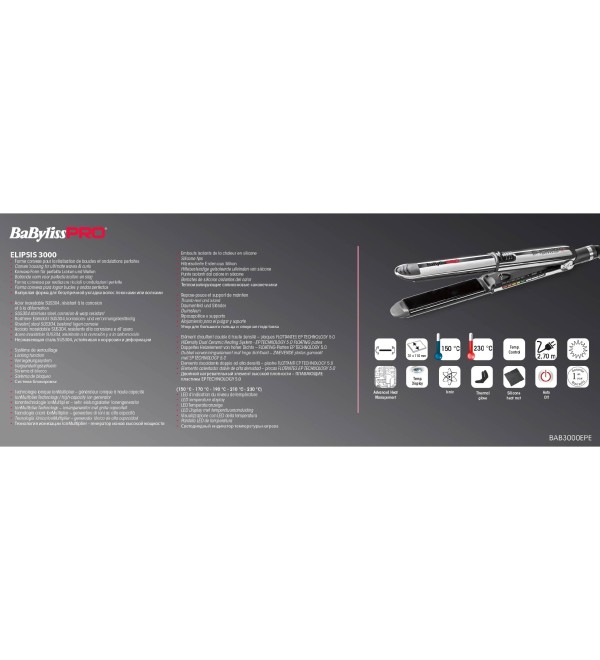 BABYLISS PRO BAB3000EPE ΠΡΕΣΑ ΜΑΛΛΙΩΝ  ELIPSIS 3000