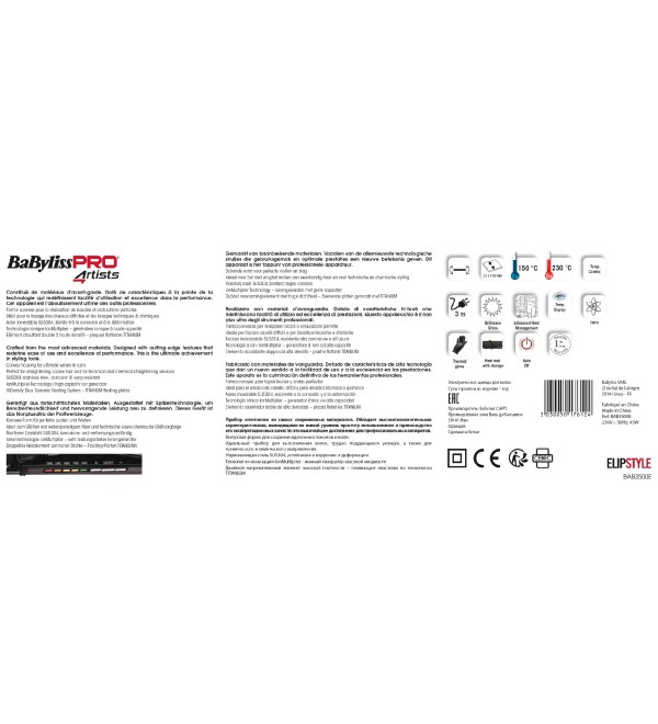 BABYLISS PRO 4ARTISTS BAB3500E ΠΡΕΣΑ ΜΑΛΛΙΩΝ ELIΡSTYLE