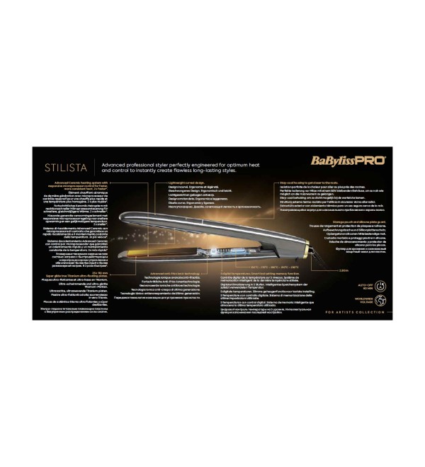 BABYLISS PRO BAB3550E ΠΡΕΣΑ ΜΑΛΛΙΩΝ STILISTA GREY & GOLD