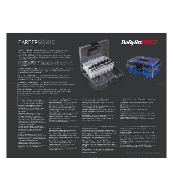 BABYLISS PRO BARBERSONIC ΚΟΥΤΙ DISINFECTANT BOX BDISBOXE
