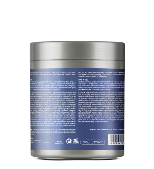 FARCOM POLYTON CLEAR ΣΚΟΝΗ ΑΠΟΧΡΩΜΑΤΙΣΜΟΥ 500GR