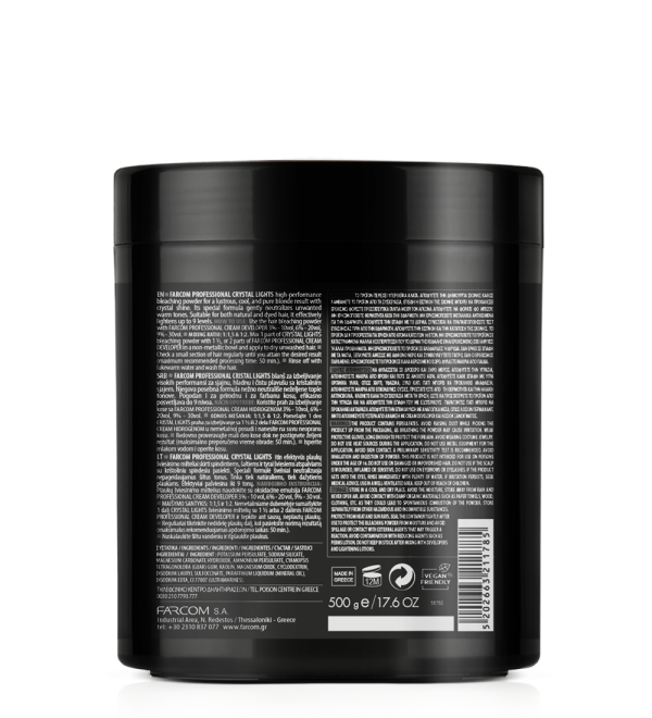 FARCOM PROFESSIONAL ΣΚΟΝΗ ΑΠΟΧΡΩΜΑΤΙΣΜΟΥ CRYSTAL LIGHTS 500GR