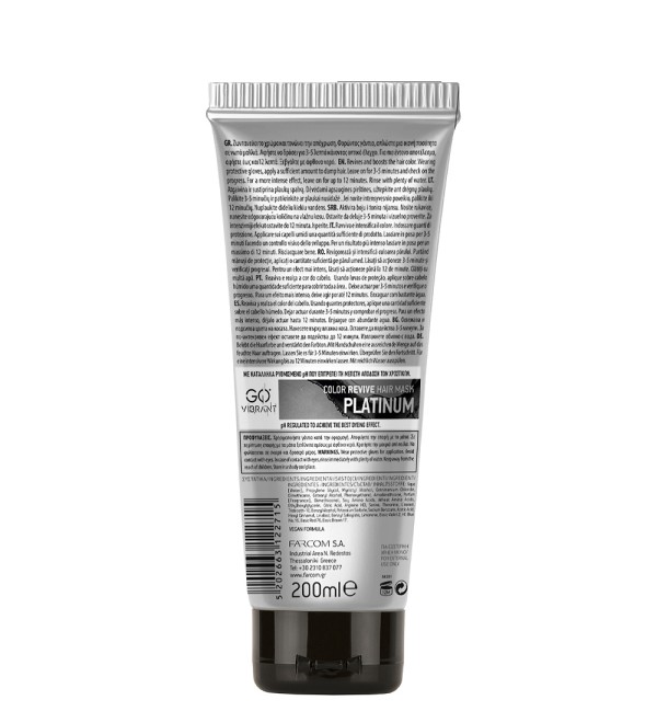 FARCOM PROFESSIONAL GO VIBRANT MASK PLATINUM 200ML