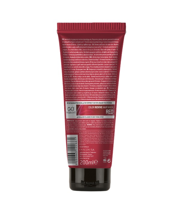 FARCOM PROFESSIONAL GO VIBRANT MASK RED 200ML                                                       