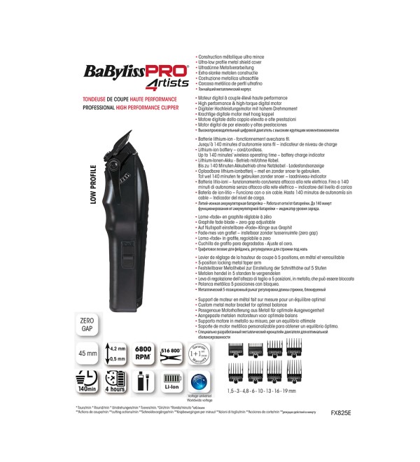 BABYLISS PRO LO-PRO ΚΟΥΡΕΥΤΙΚΗ ΜΗΧΑΝΗ FX825E