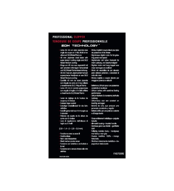 BABYLISS PRO 4ARTISTS FX8700RE ΚΟΥΡΕΥΤΙΚΗ ΜΗΧΑΝΗ ΚΟΚΚΙΝΗ