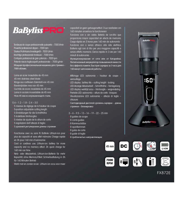 BABYLISS PRO CUT DEFINER & LI-ION ΚΟΥΡΕΥΤΙΚΗ ΜΗΧΑΝΗ FX872E
