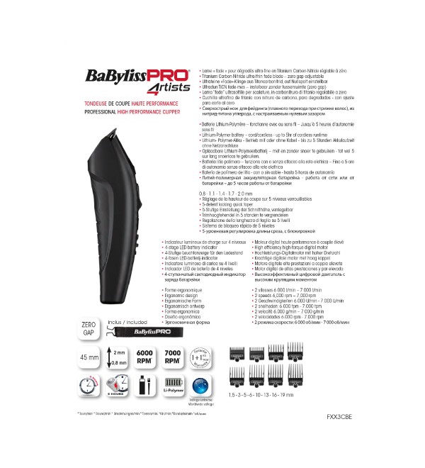 BABYLISS PRO FX3 HAIR CLIPPER FXX3CBE